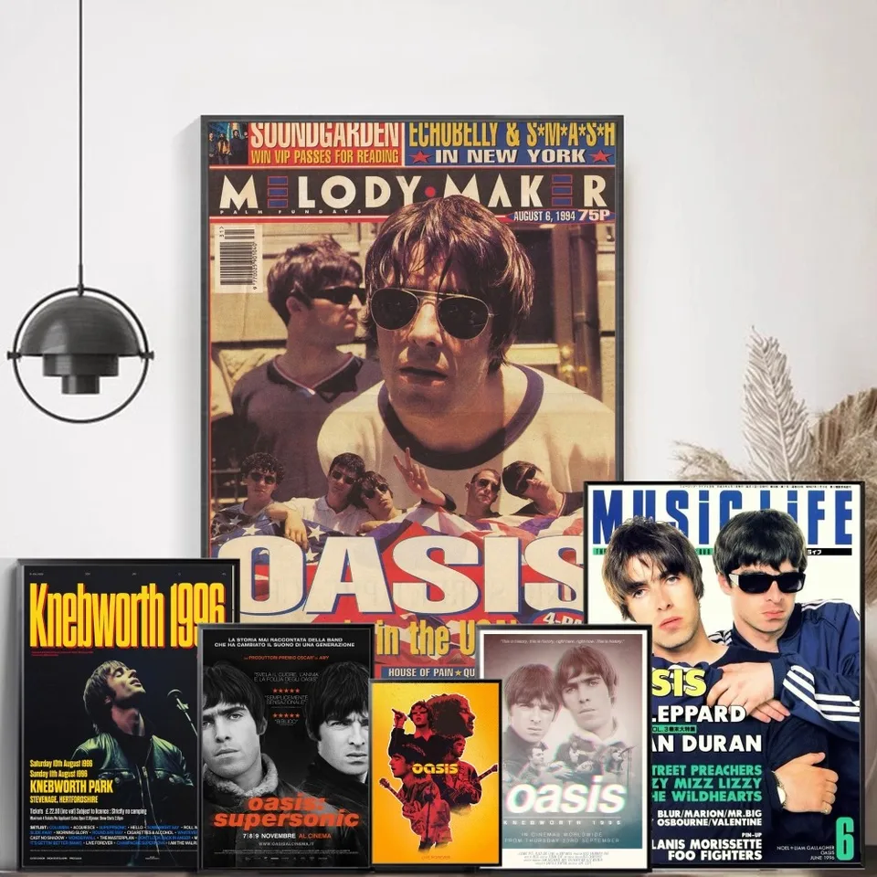 T-Rain cool o-oasis kapela klasické filmové plagáty vintage room bar kaviareň dekora