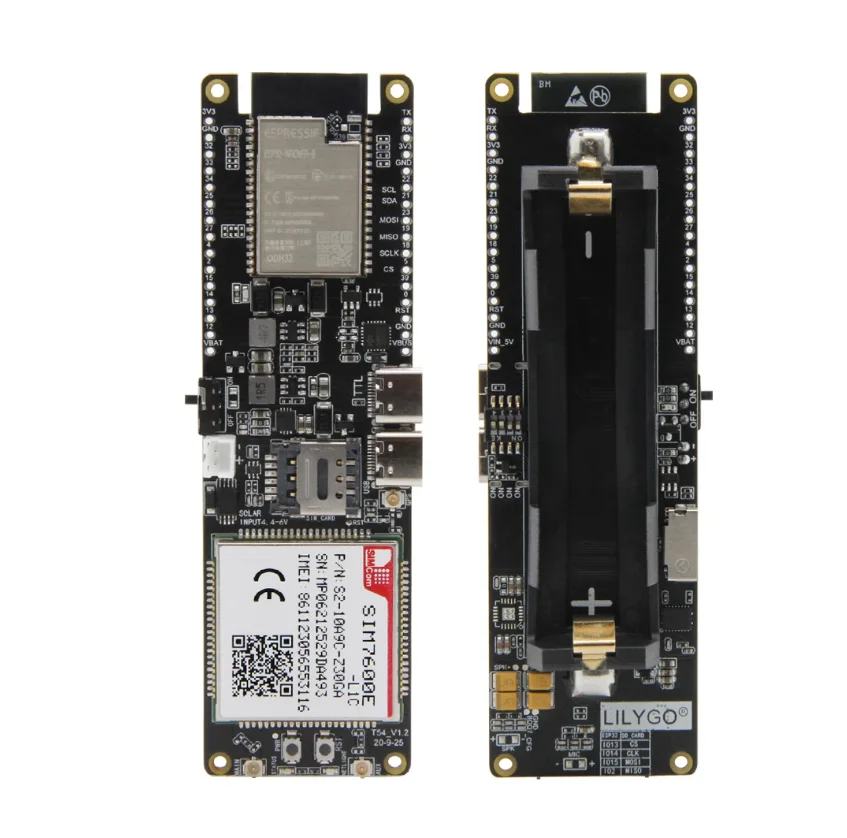 T-SIM7600E-L1C 4G LTE CAT4 USB DONGLE MODULE ESP32 ČIP WIFI Bluetooth 18650 Držiak batérií Solárna doska Lilygo® TTGO