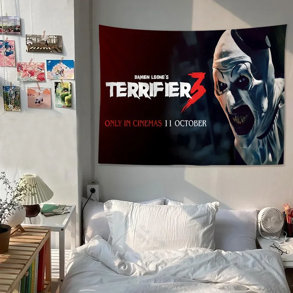 T-terrifikátor 3 hororový klaun film hippie stena zavesenie tapisérií umenia science fiction room domáci dekor kawaii izba dekor