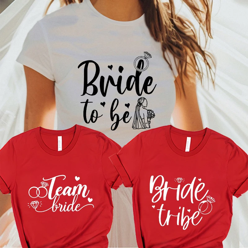 T-tričko Tím Bride Squad Tribe pre družičky, topenia svadobných zásnub