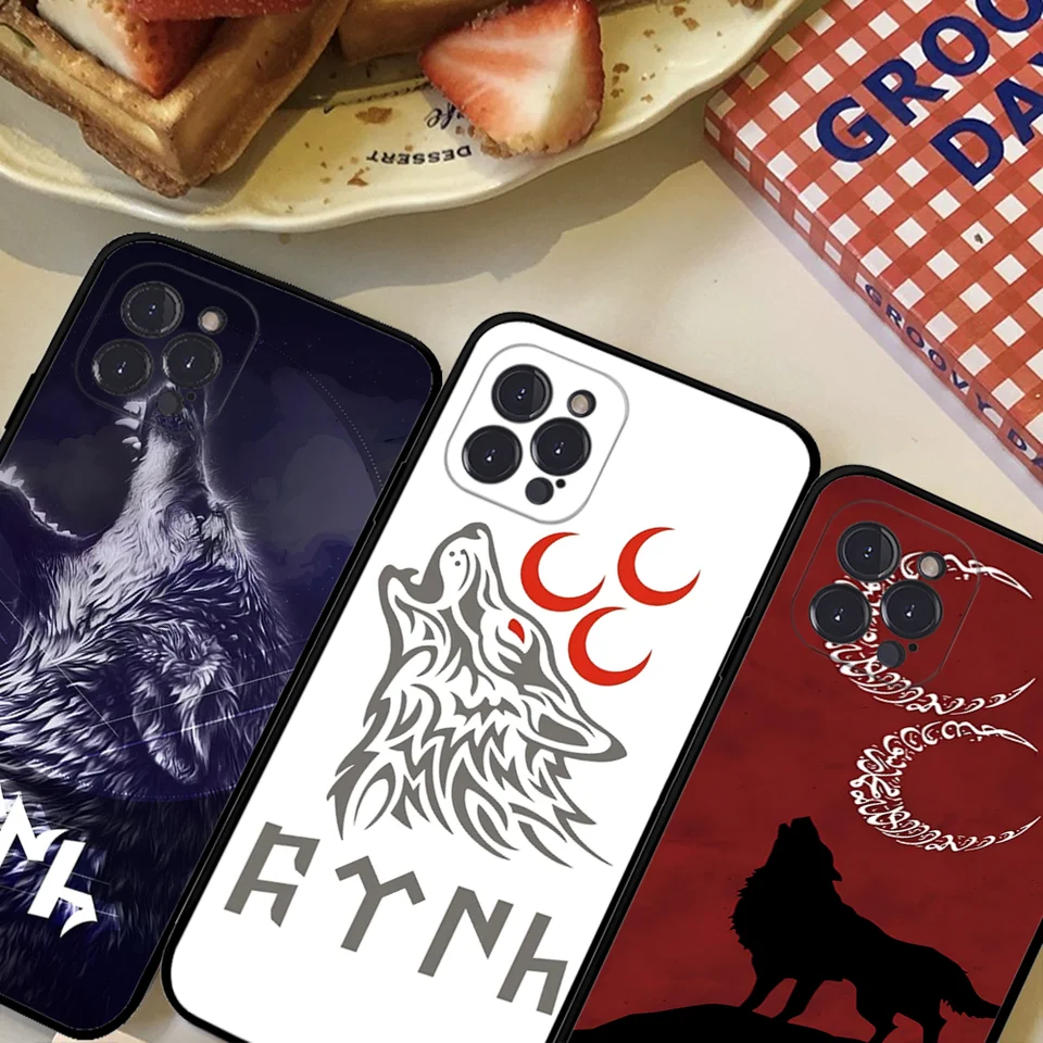 T-Turkský jazyk Bozkurt Gray Wolf Telefón puzdro pre iPhone 16 15 14 11 12 13 Mini Pro XS Max.