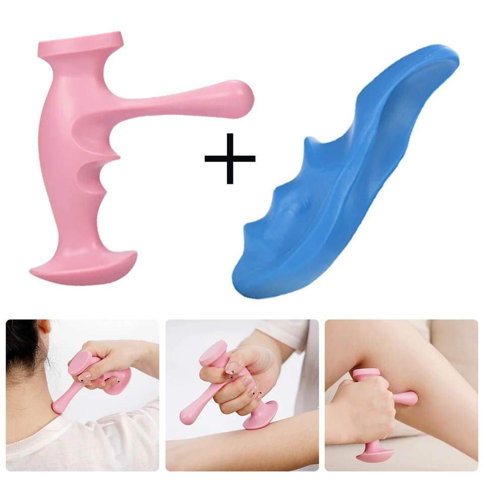 T-v tvare bodu palca Fring Press Trigger Point Runcheld Massager Reflexology Stick Press