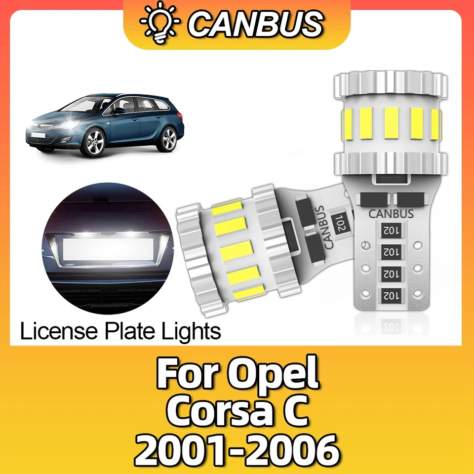 T10 LED W5W CANBUS CAR Interiér 194 Parkovacia lampa LIVE ŽIADNE SVETLI SVETLI PRE Opel Corsa C 2001 2002 2003 2004 2005 2006
