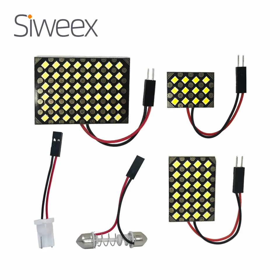T10 W5W C5W C10W 31mm 36 mm 39 mm 42 mm LED LED 12/24/48SMD Biele svetlá Čítanie kufra Super Bridght Bulb DC 12V pre auto