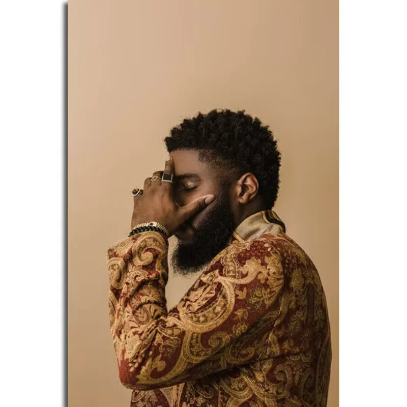 T35 Big Krit Rap Hudobná hviezda Hip Hop Rapper Silk Table Wall Plagát Art Decor Sticker Bright Bright