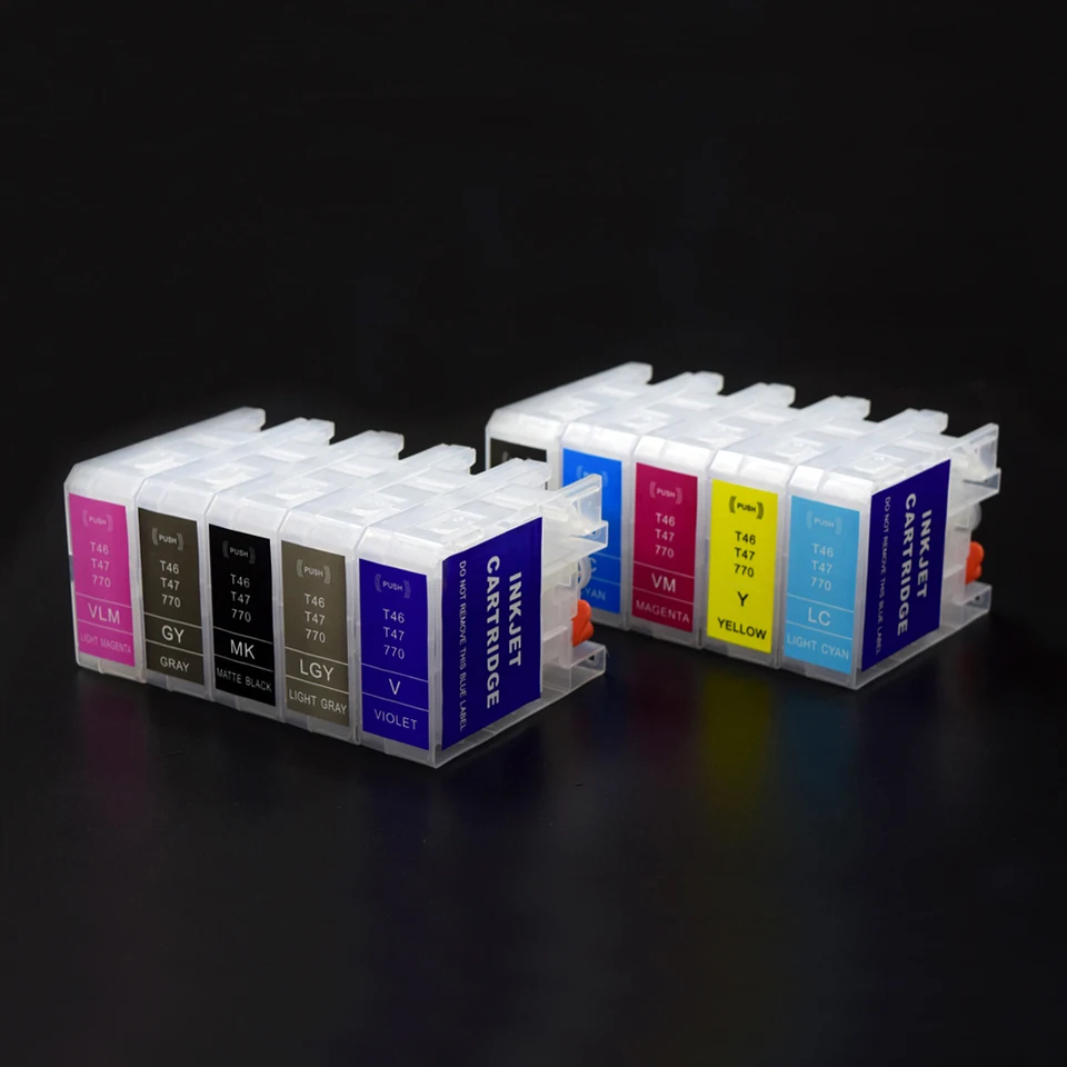 T46S T47A Doplniteľná atramentová kazeta bez čipu pre tlačiareň Epson SureColor SC-P700 SC-P900 P700 P900