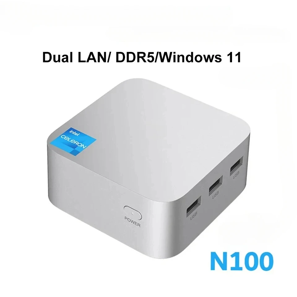 T8 Plus Mini PC Alder Lake N100 Windows 11 4800MHz DDR5 8 GB/16 GB 512 GB SSD WIFI5 BT4.2 Vreckový mini počítač