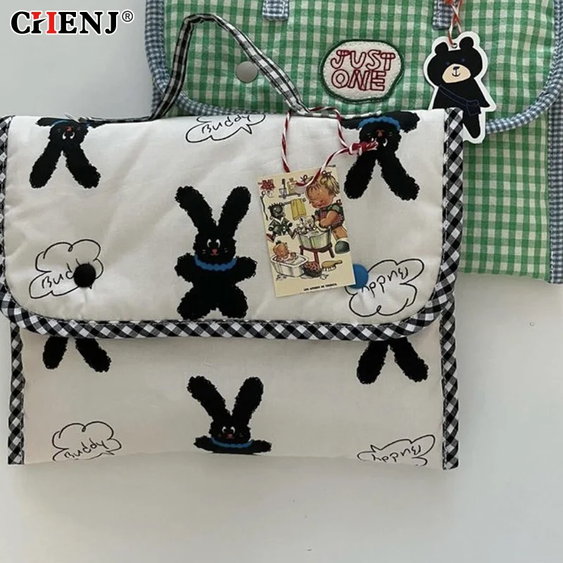 Table s taškou na laptop Storage Tablet Tablet 11inch 13 palcov rukávov vrecko Forsamsung Forhuawei Forlenovo Shock -odolné vrecká vrecka Kórejský Ins Rabbit