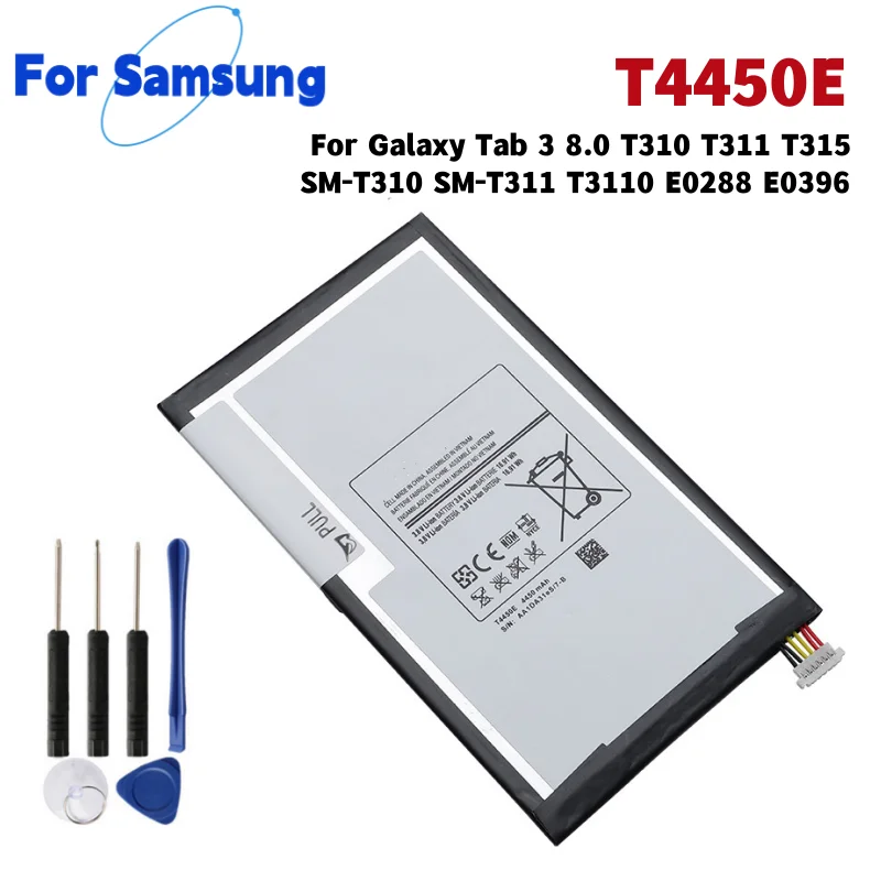 Tablet T4450E batéria 4450 mAh pre Galaxy Tab 3 8.0 T310 T311 T315 SM-T310 SM-T311 T3110 E0288 E0396