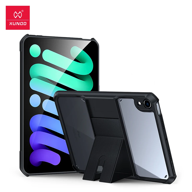 Tabletný kryt Xundd pre iPad Mini 7 2024 Mini 6 Case 2021, ochranná ochranná škrupina odolný voči airbagom -s magnetickým utajeteľným stojanom