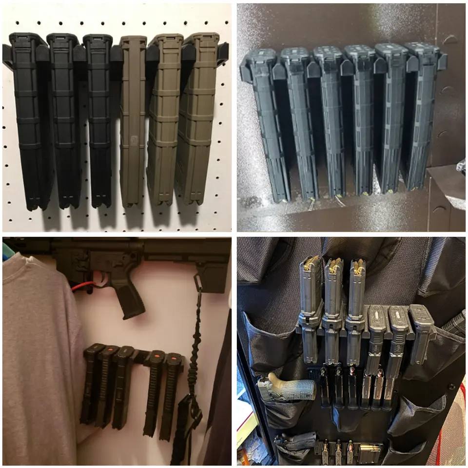 Tactical 6X Standard Rack Držkok AR15 PMAG Wall Mount Držiteľ MAG Displej bezpečný úložný priestor pre poľovníctvo Airsoft