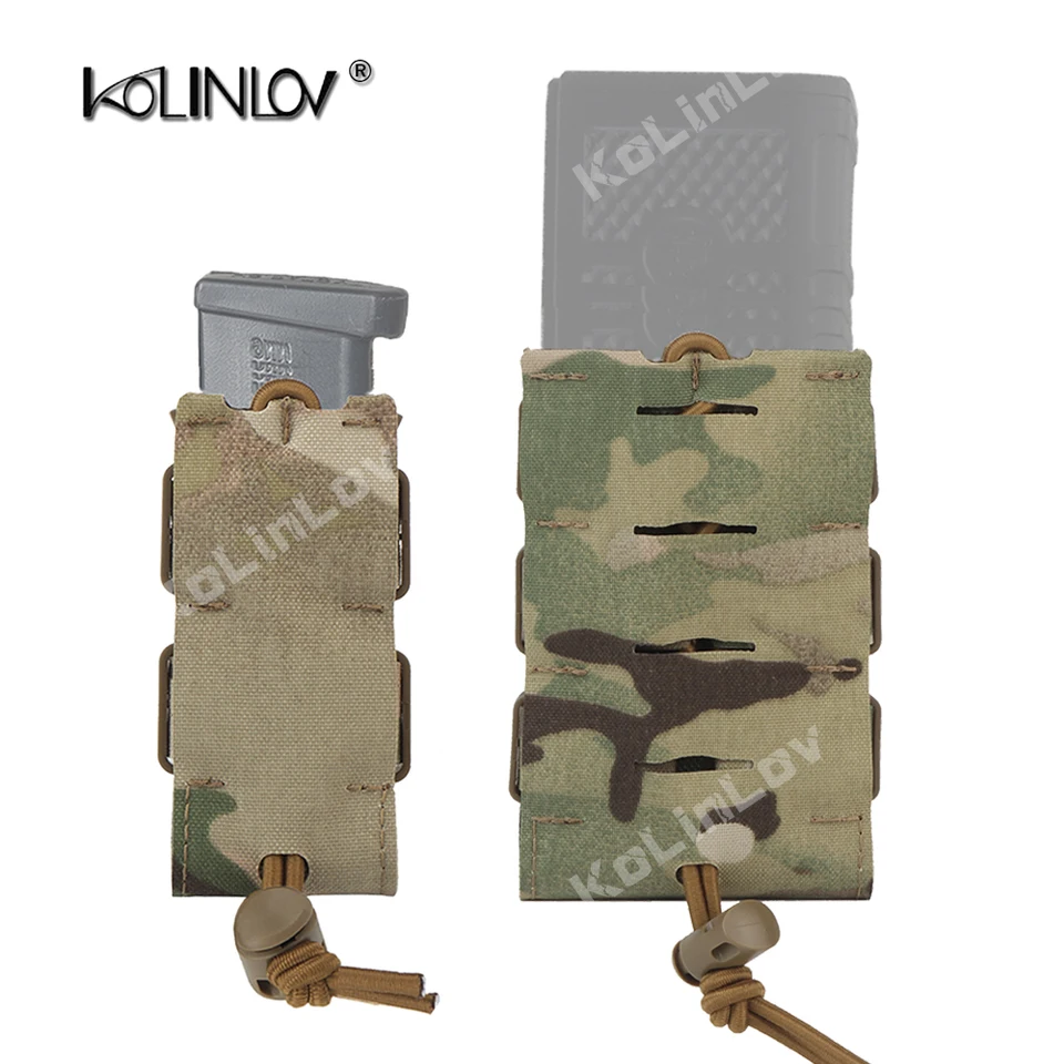 Tactický časopis Multi vrecká pre 9 mm pištoľ Mag 5.56 AR15 M4 AK Hunting Rifle Airsoft Outdoor Tool Fleghtfight Combo Combo Bag Molle