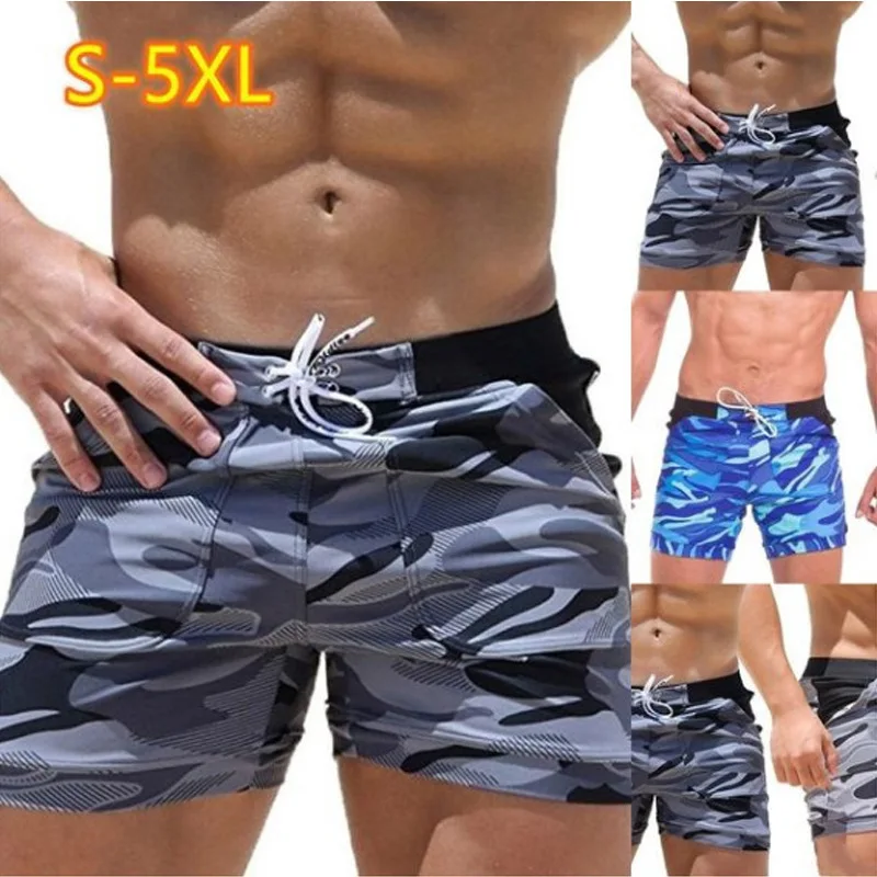 Taddlee Brand Sexy pánske plavky plaviek boxer briefs kmene Krátky kraťasy camo plážový boxer základné dlhé plavky