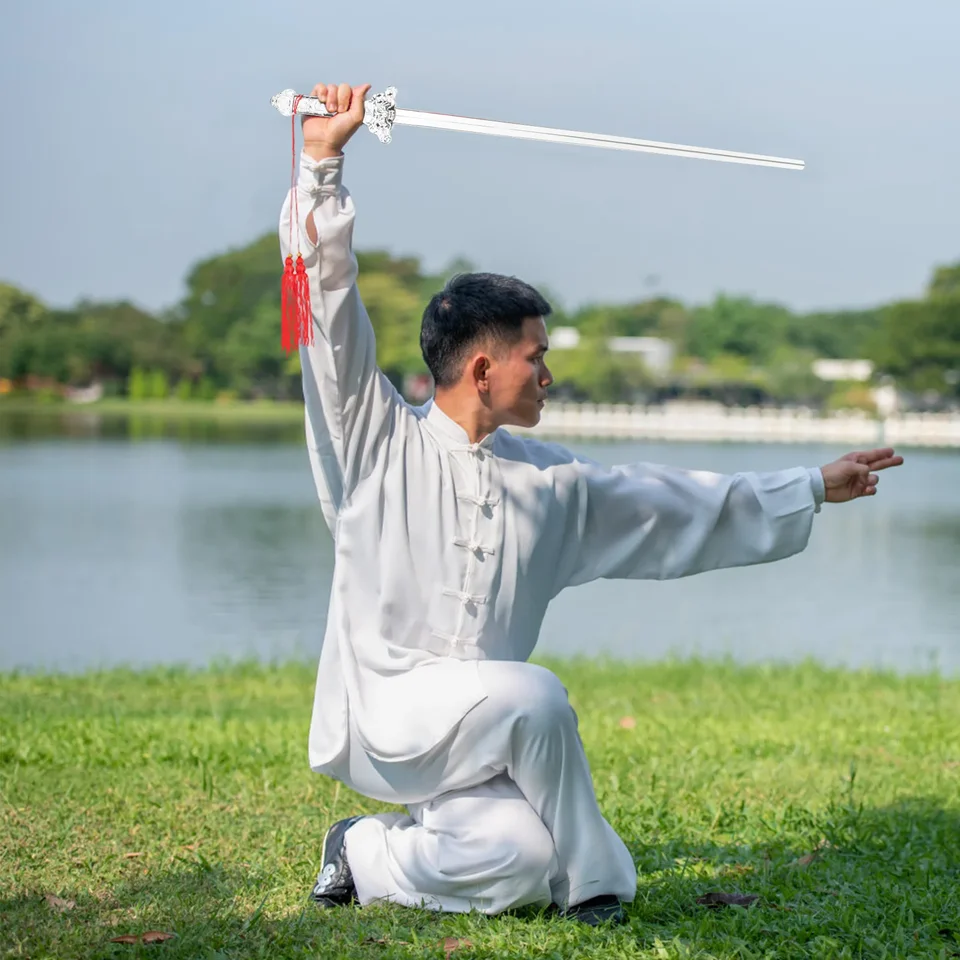 Tai Chi Sword Prop Classic Outdoor Telescic Playset Ranné tréningové hrania zatiahnuteľné Halloween Falošné hračky