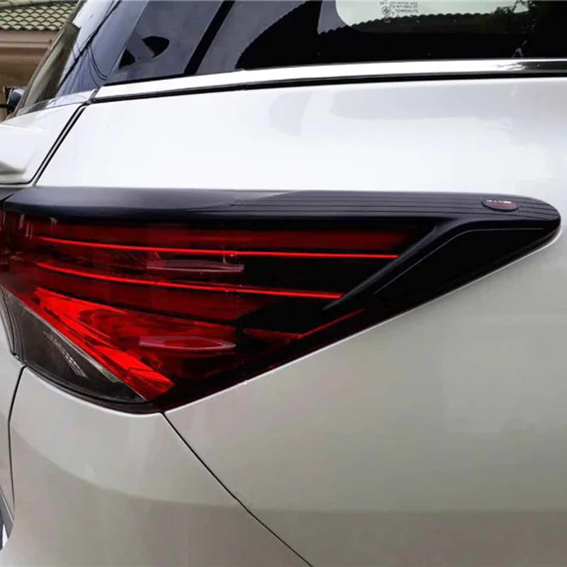 Tail Light Cover pre Toyota Fortuner 2016-2020 Auto ABS Čierna matná dekorácia Exteriér zadná žiarovka Kvočky