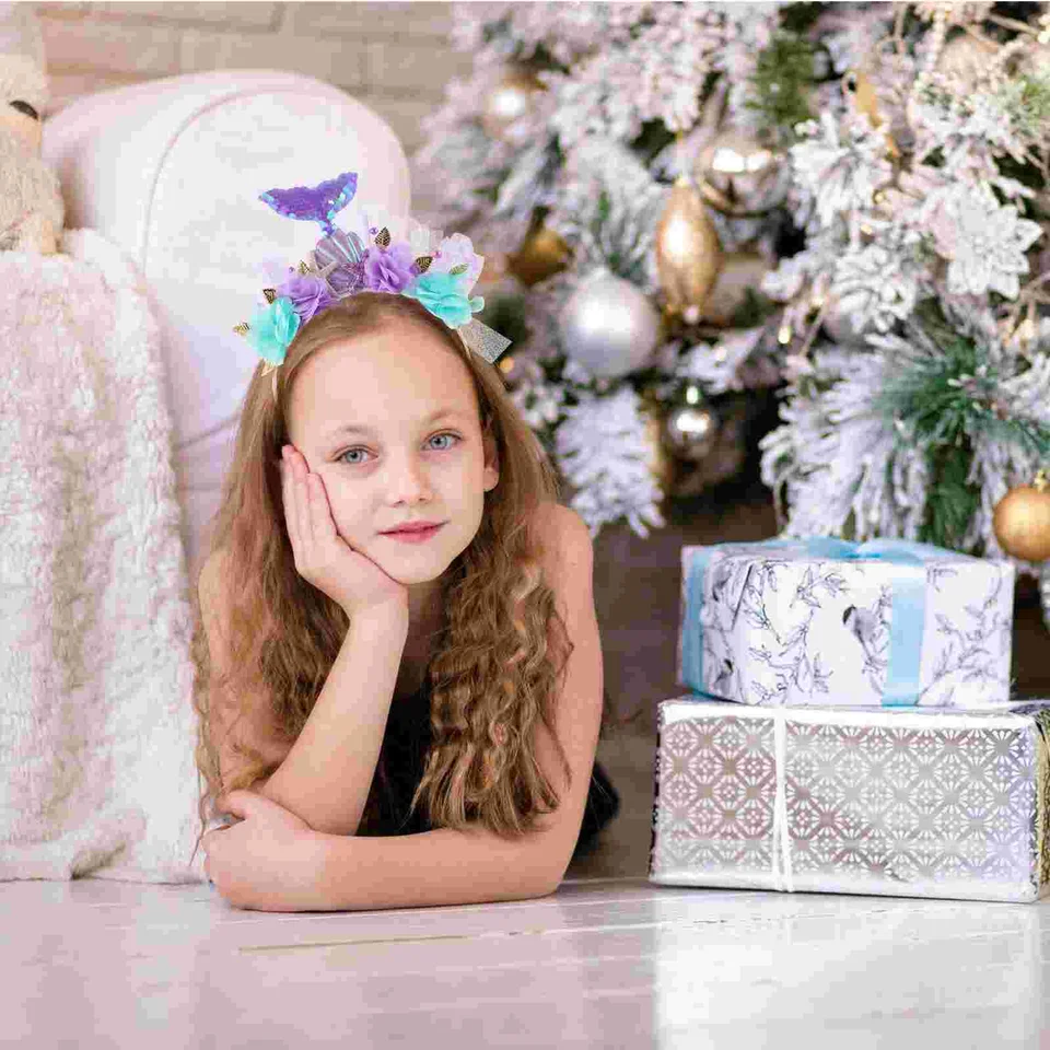 Tail Mermaid Headband Fairy kostýmy látky narodeninové oslavy Supaly Wand