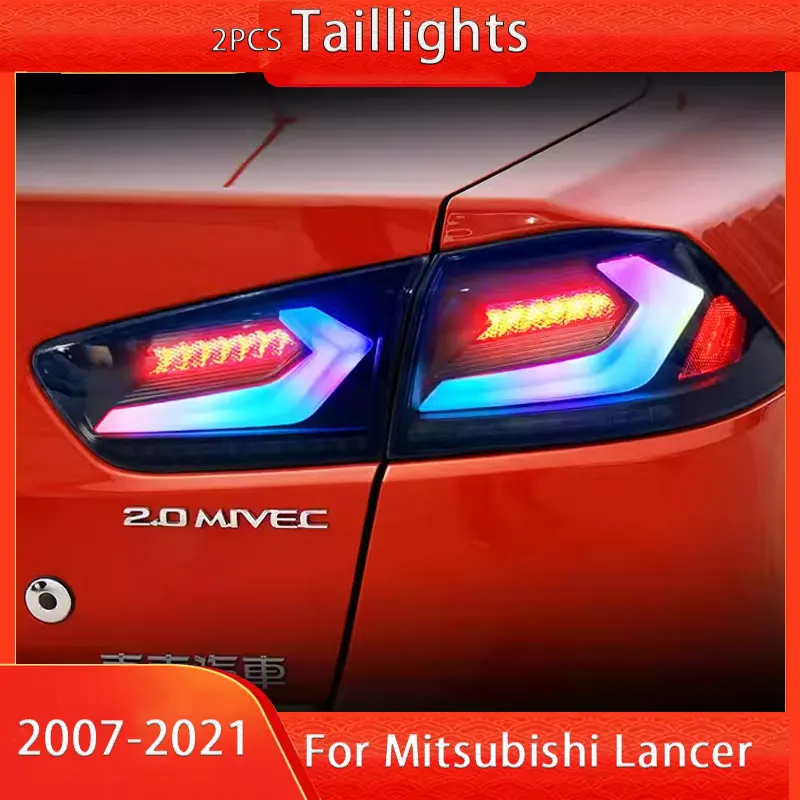 Taillights LED pre auto pre Mitsubishi Lancer Evo X 2007-2021 RGB Car Tail Lamps