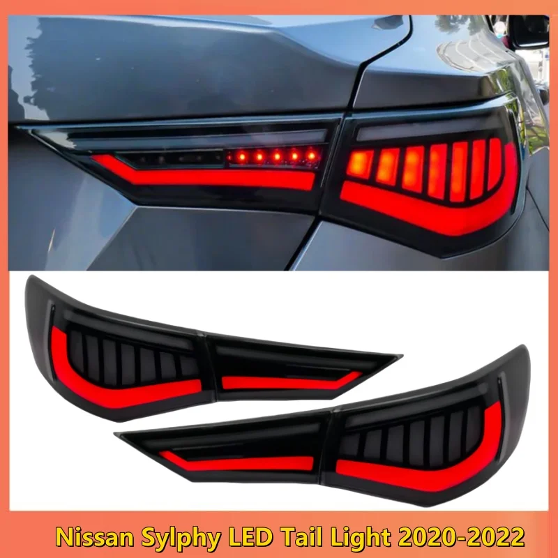 Taillights pre autá pre nissan Sylphy LED chvostové svetlo 2020-2022 Sentra Tail Lamp DRL Zadný otočný signál Automobilové doplnky