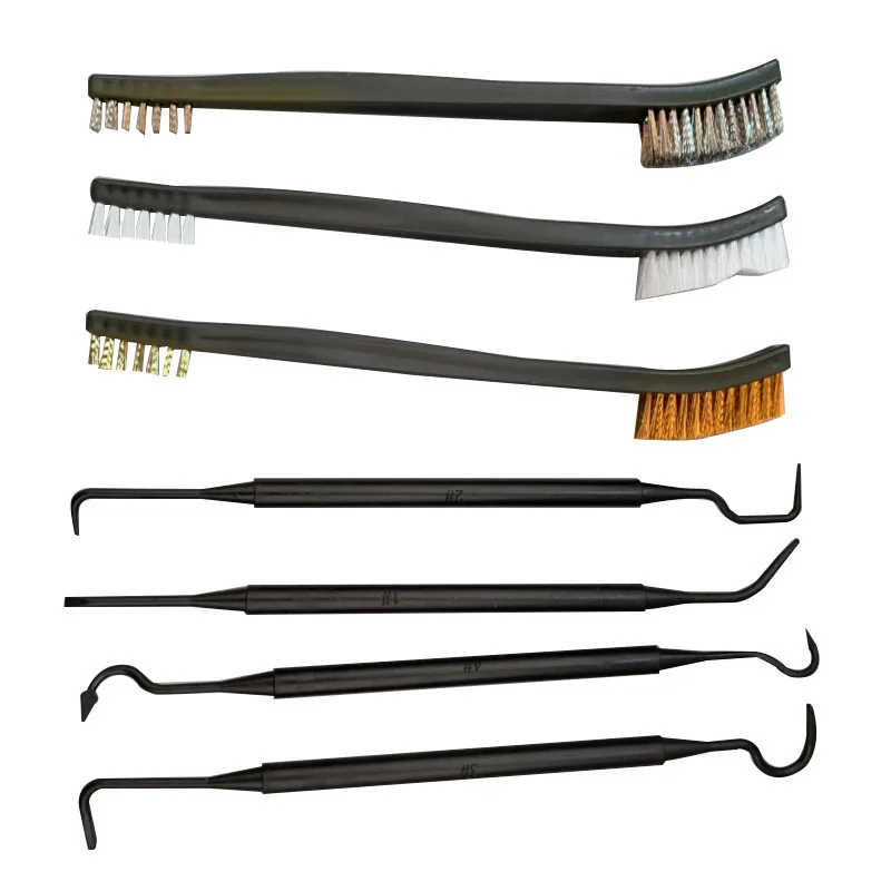 Taimei Double-End Steel Wire Brush & Nylon Pick Set Set Universal Hunting Gun Kit
