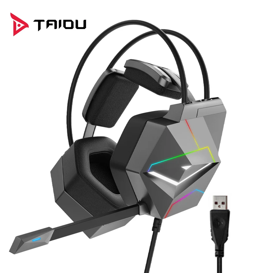 Taiou ths306 7.1 Surround Sound E-Sports slúchadlá cez uši slúchadlá s mikrofónom s mikrofónom USB káblové herné náhlavné súpravy