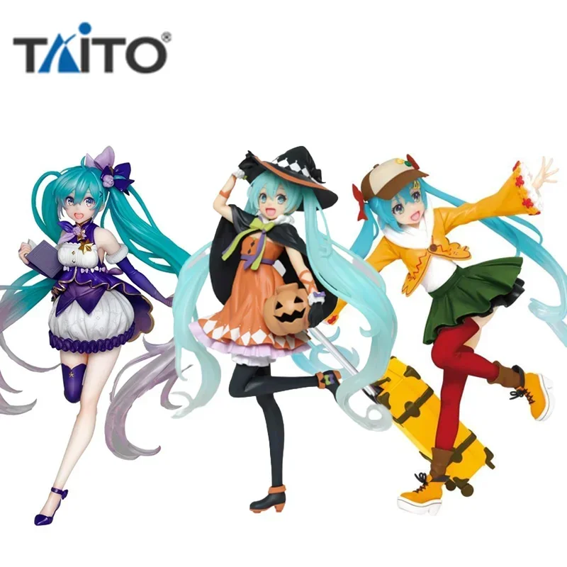 Taito Original Four Seasons Hatsune Miku Halloween Winter Night Night Anime Action Action Figure Figure for Boys Girls Detské darčeky pre deti