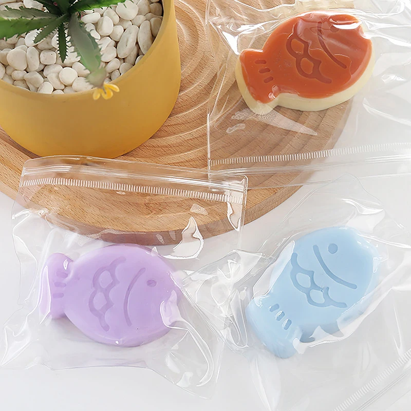 Taiyaki Fish Squishy Silikón Multifarebný proti stresu uvoľňovaním ruky relax hračky Karika