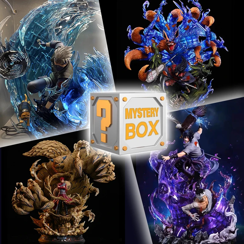 Tajomstvá box Naruto anime figúrky šťastné prekvapenie ninja hračky Sasuke Kakashi Gaara Tsunade Hand sochárstvo štrajk