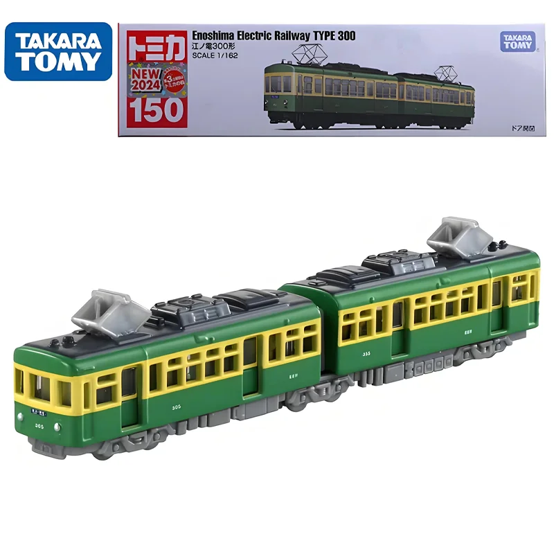 Takara Tomy Tomica 1/162 č. 150 Enoshima Electric Railway Type 300 zliatiny Diecast autá Model hračky pre deti chlapcov