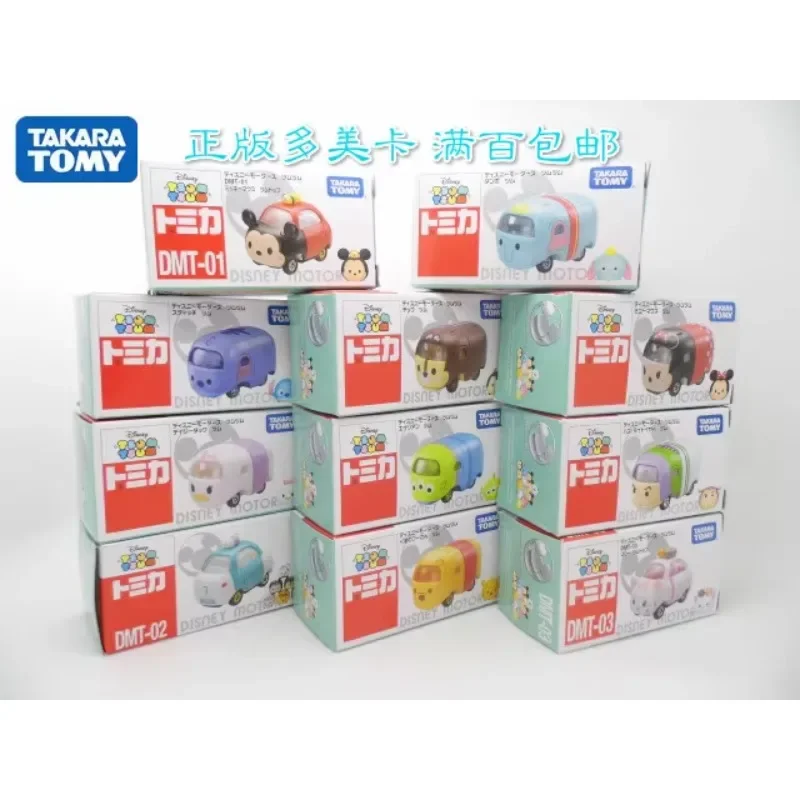 Takara Tomy Tomica Disney Auto Super roztomilé Tsum mini auto Disney Cartoon Box Set, Detské darčekové hračky pre dievčatá pre dievčatá