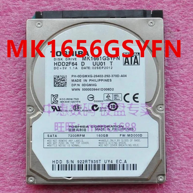Takmer nový originálny pevný disk pre Toshiba 160 GB 2,5 