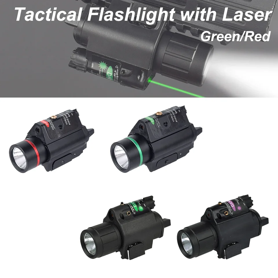 Taktická baterka s diaľkovým spínačom Red Dot La-Ser Pistol Pistol Gun Svetlo pre Glock 17 19/20 mm poľovníctvo