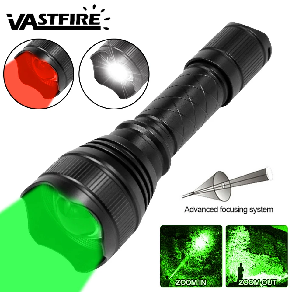 Taktická baterka Zoom Zoom White/Red/Green Torch Dlhodobý dole