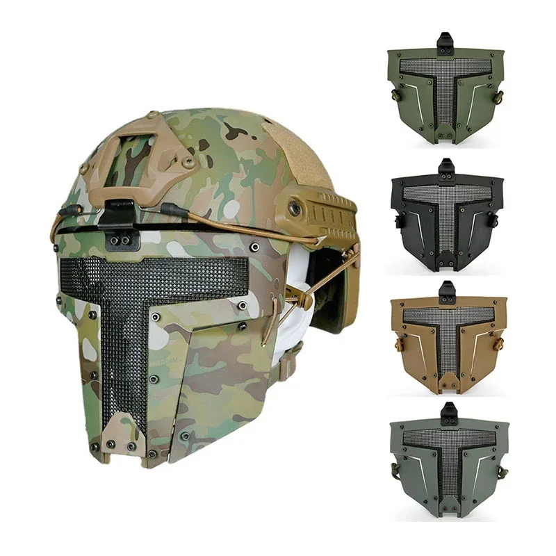 Taktická cyklistická tvárová maska ​​Airsoft Paintball s nízkym obsahom uhlíka Oceľová sieť pohodlné strelecké vybavenie CS Wargame Sports Accesory