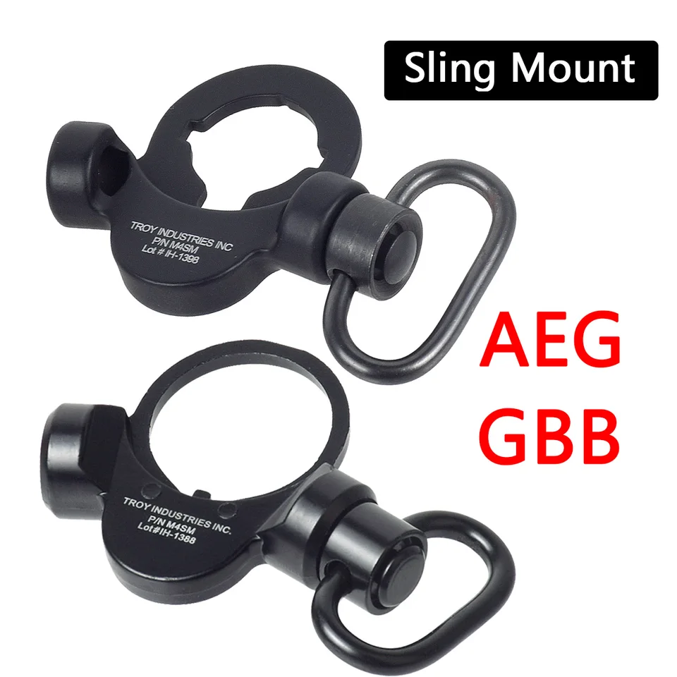 Taktická dvojitá bočná koncová doska AEG GBB držiaky Sling SWIVEL Mount Rýchle detach push Botton Adapter Fit M4 M16 AR15 Loving Airsoft