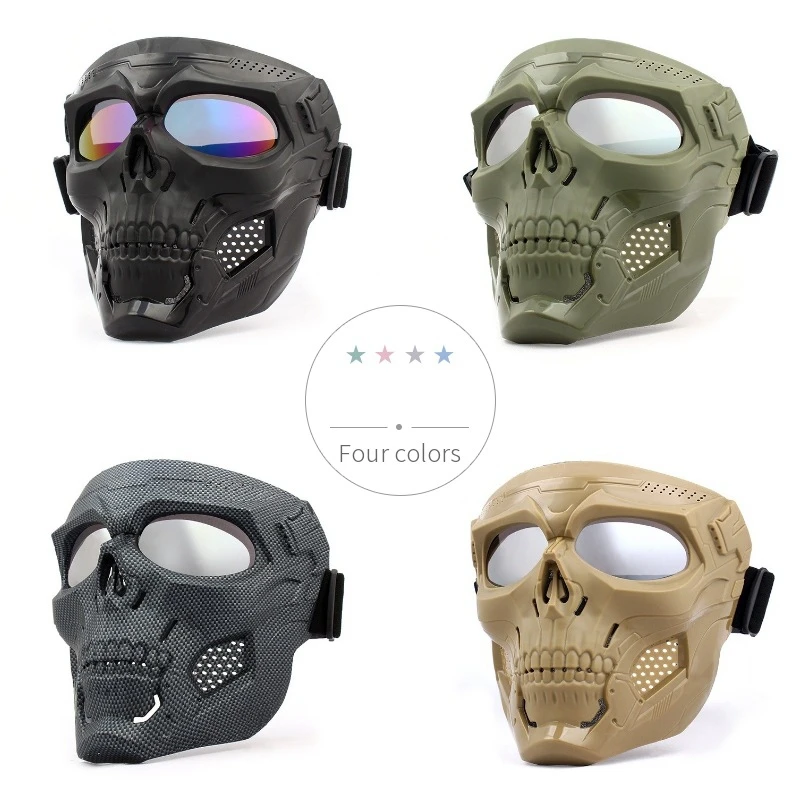 Taktická maska ​​prilba Outdoor Motocycle Cycling Mask Wind -odolný prach odolný voči okuliarom UV Ochranné okuliare okuliare na okuliare
