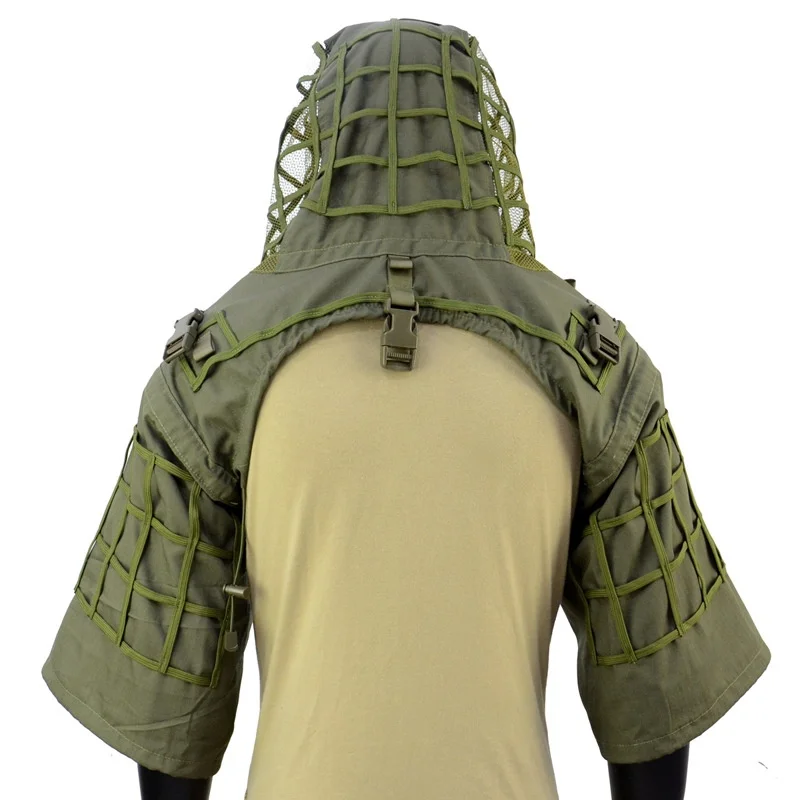 Taktická nadácia Ghillie Suit Foundation Castflage Clothes Sniper Cloak Field Training Combat Lovecké oblečenie s kapucňou Airsoft Uniforma