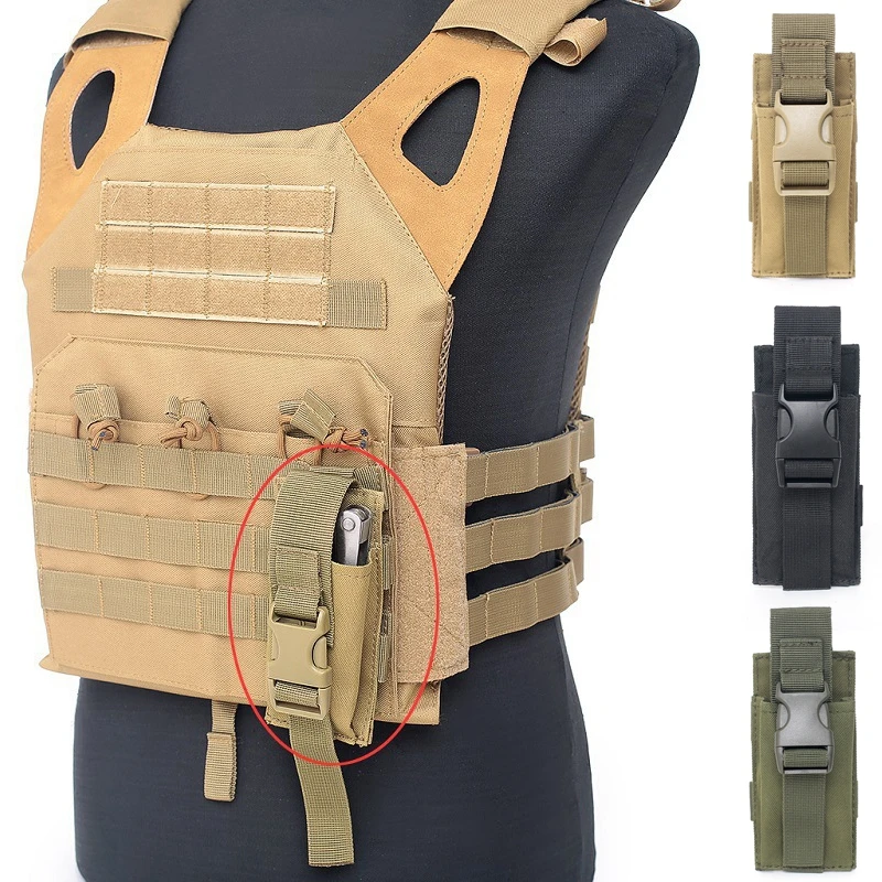 Taktické 9 mm jednotlivé časopisové puzdro Outdoor Molle Dec baterky pásový vak