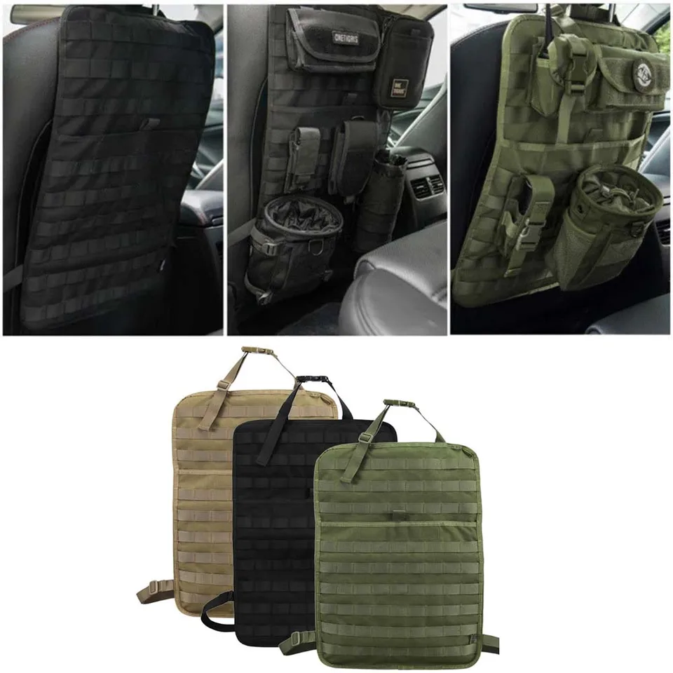 Taktické auto organizátor Organizátor Army Army Molle Houch Storage Bag Outdoor Self-Riveing ​​Loving Sedadlá vrecko