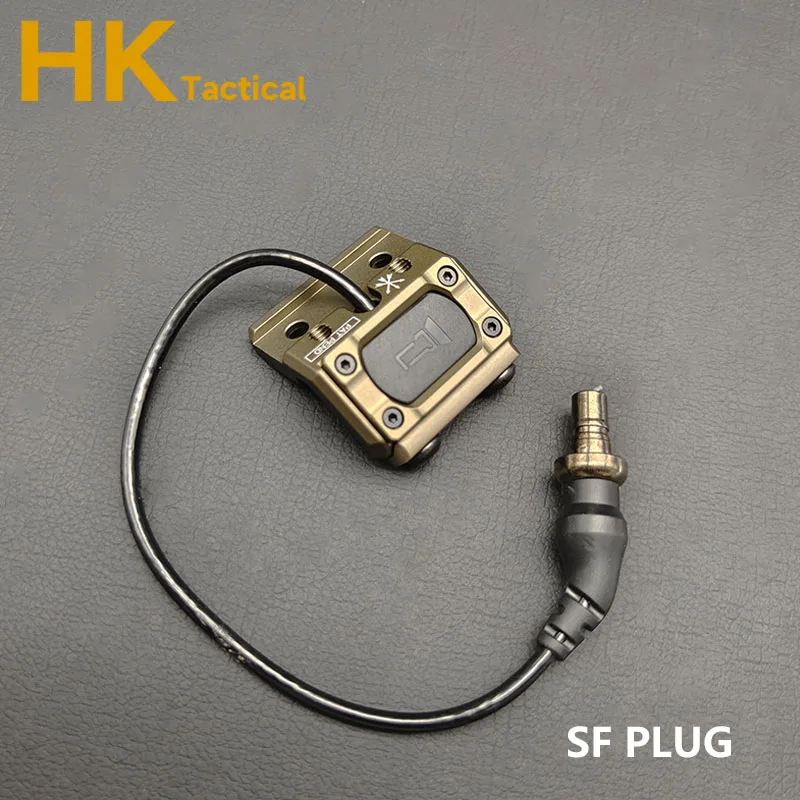 Taktické horúce tlačidlo Picatinny Surefir M300 M600 Svietidlo Airsoft Mount Mount Weaponlight Switch SF Plug M-Lok Keymod 20 mm koľajnica