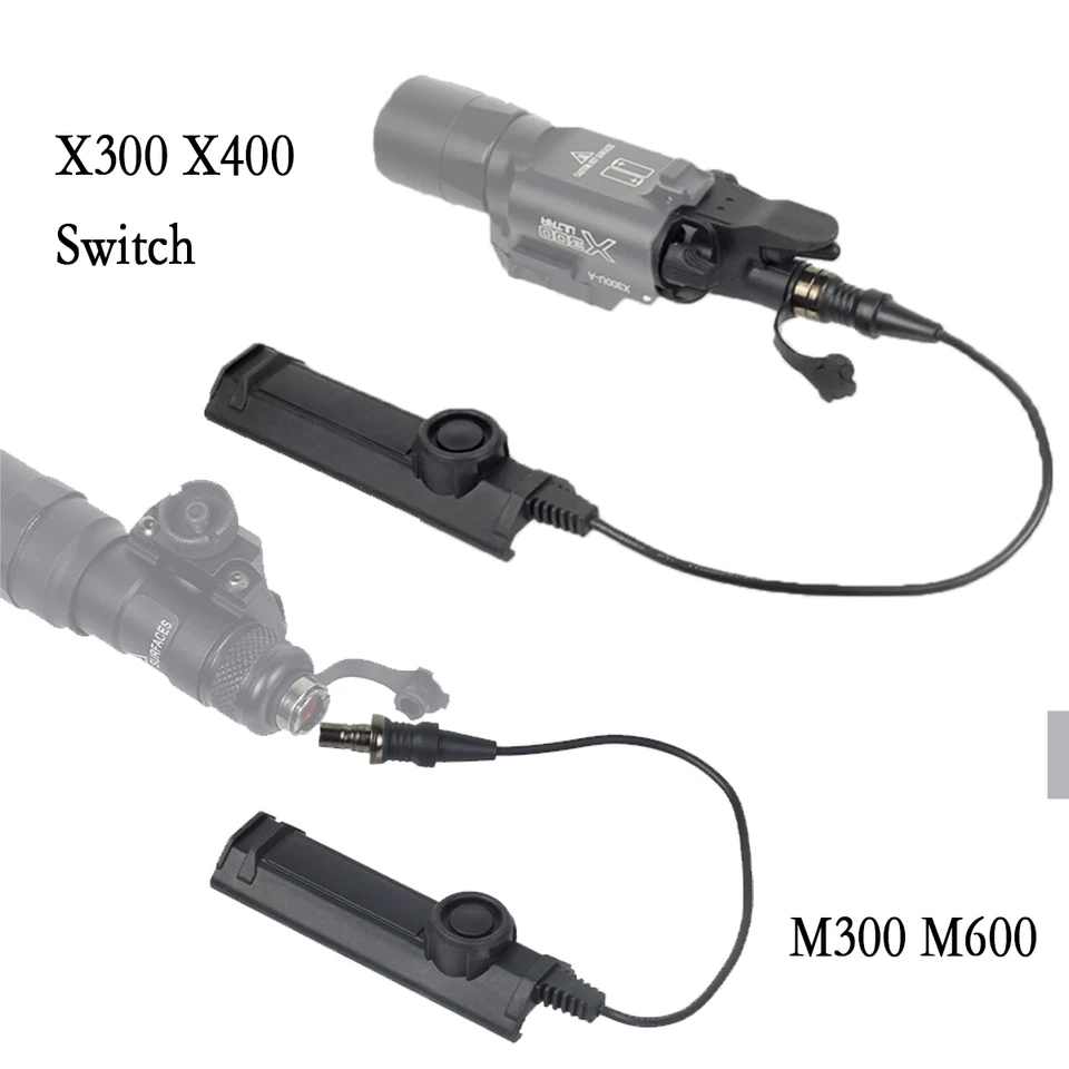 Taktické istéfire x300 x400 Ultra M300 M600 zbraňový diaľkový spínač diaľkových funkcií Hunt Light Constant Momenmare Control