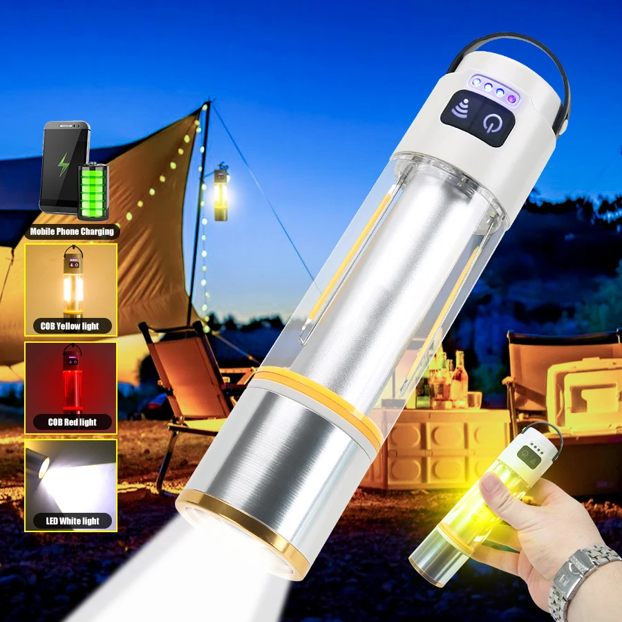 Taktické LED kemping Lantern typu C Nabíjateľná LED baterka 6 režim