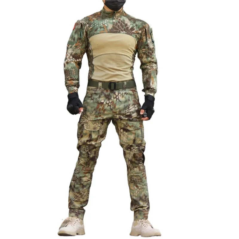 Taktické obleky bojové košele Uniformné tričko SWAT TRSHIT TATICO TOPS Airsoft Multicam Camo Hunting Pants Darček a kolenné podložky
