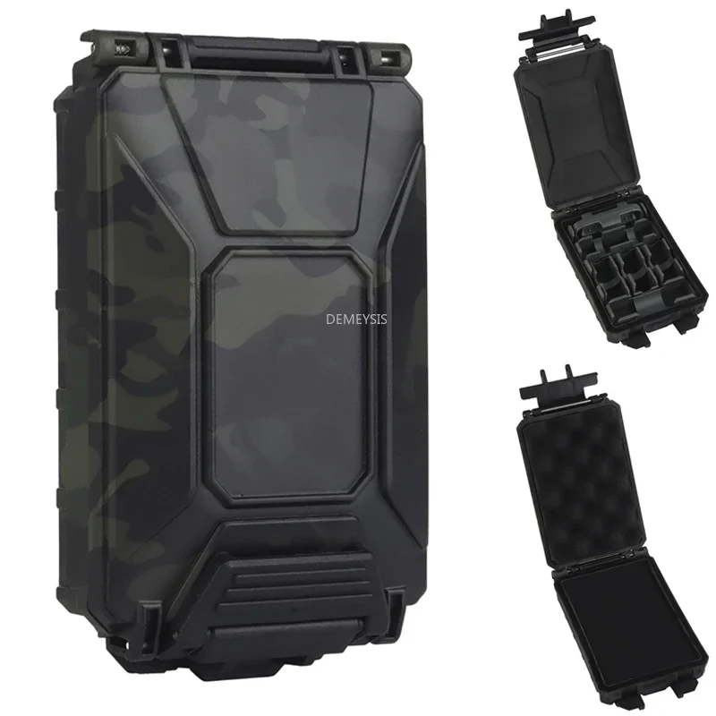 Taktické skladovanie batérie pre CR2032 AAA 18650 18350 CR123A Witerproof Molle Hunting CS Modular batérie Box