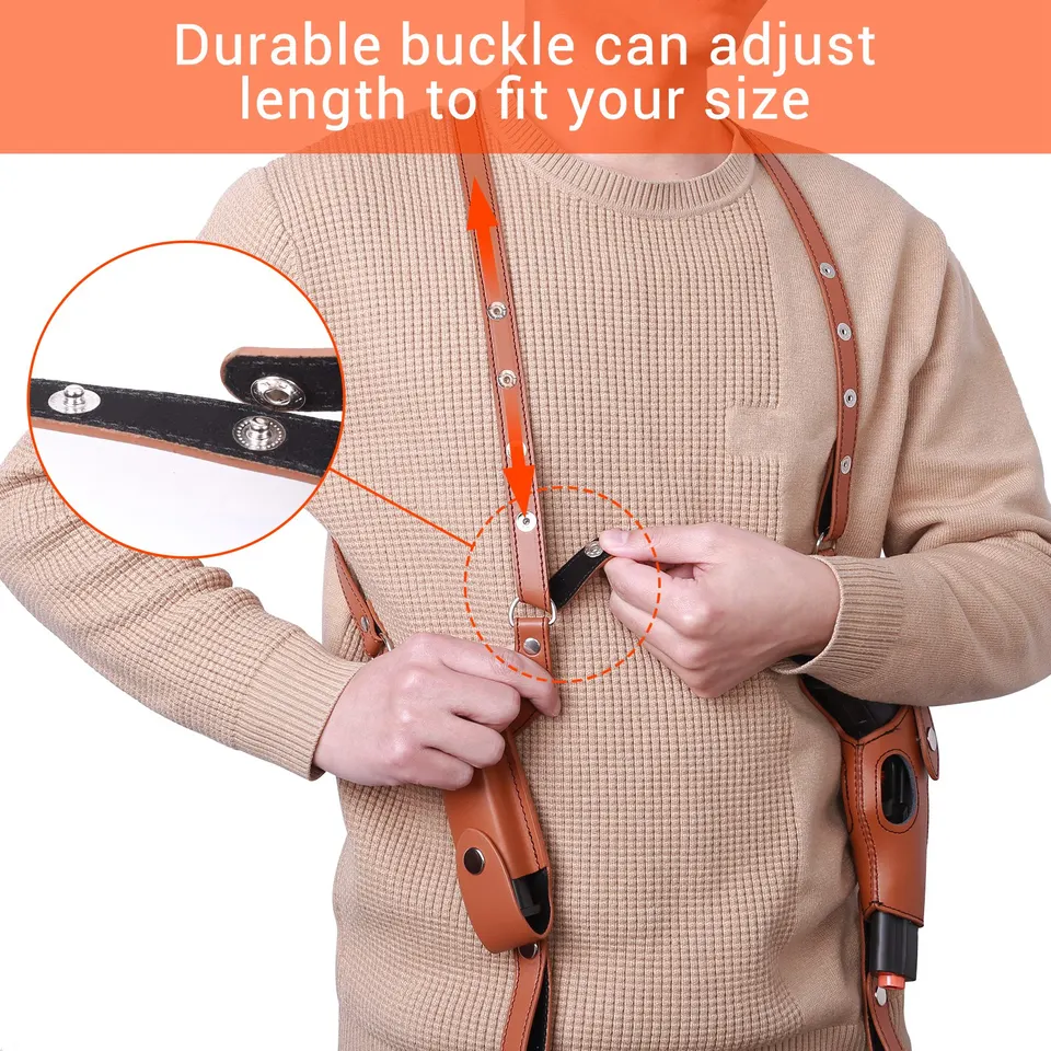 Taktické skryté puzdro Púčiky Polovky Vojenské kožené puzdro pre pravú ruku Glock 17 Hunting Gun Bag Nosič s vreckom MAG