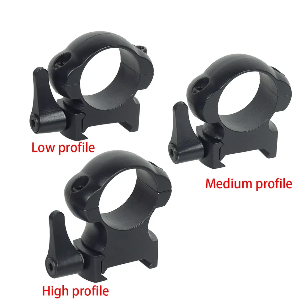 Taktický 1 palec 25,4 mm 30 mm oceľ rýchly odpojte QD Picatinny Weaver Ring Ring Ring Riflescope Geissele Mount pre Unity Fast Lunting