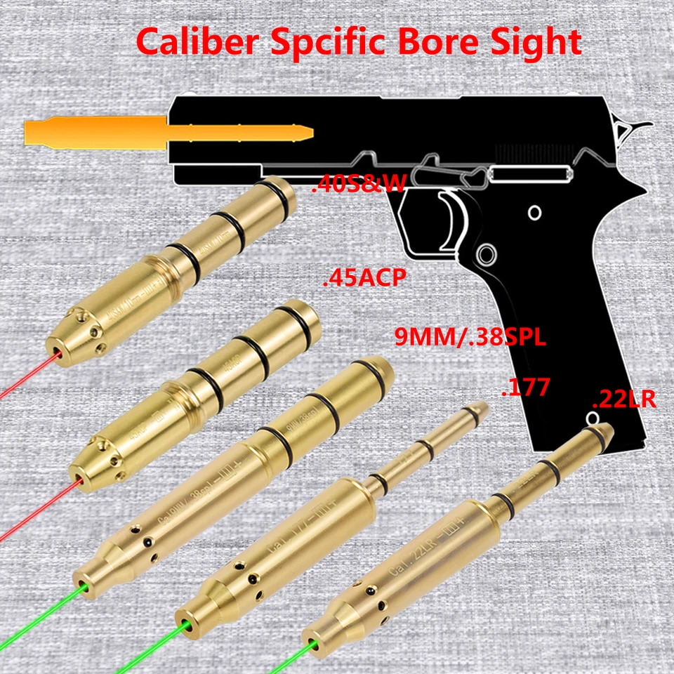 Taktický 9 mm .22lr 7,62 mm zelený červený bodový laserový ukazovateľ otvoru pre Glock 43 17 AK47 .22lr dlhá puška na kazetu