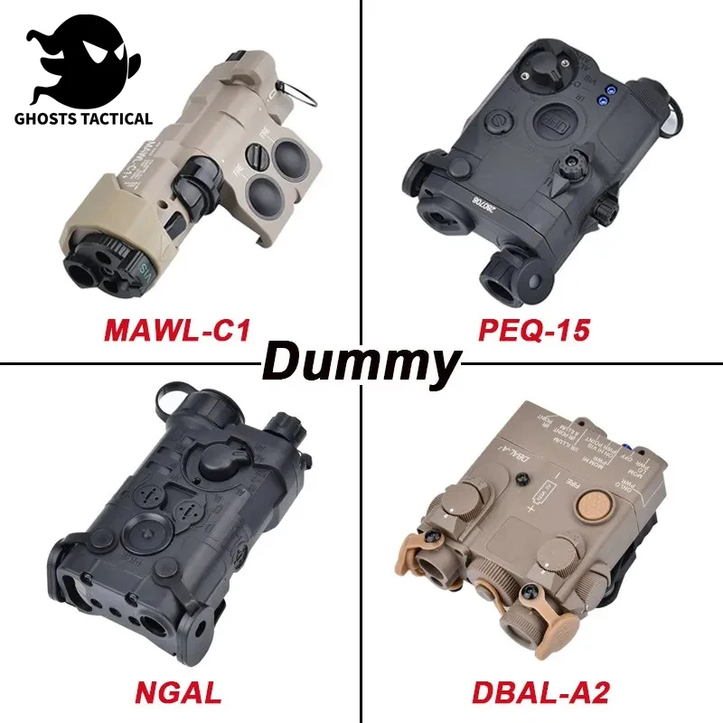 Taktický laser peq ngal mawl c1 dbal a2 figurín laserový box bez funkcie Pase batérie nylon plastový fit 20 mm koľajníc Airsoft Weapon Režim