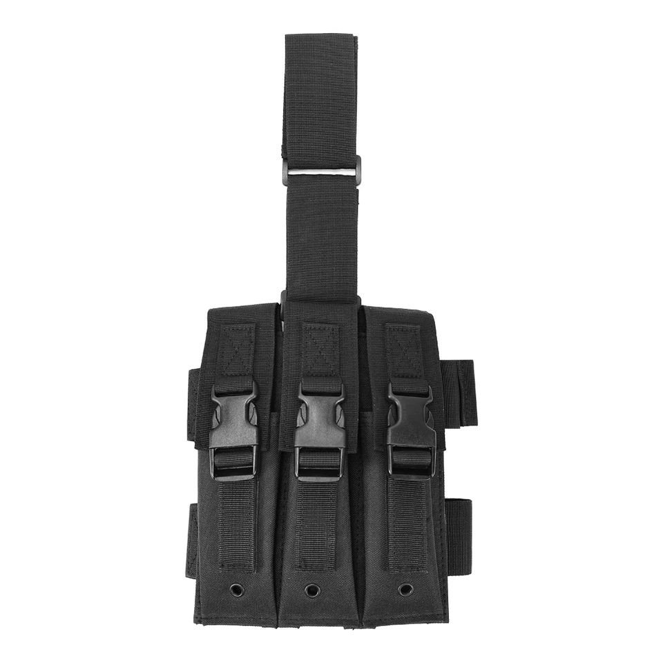 Taktický lov airsoft rýchle vydanie MP5 Magazine puzdro Drop Leg Triple Mag Holder držiak Molle Mag Vak na kazetu klip