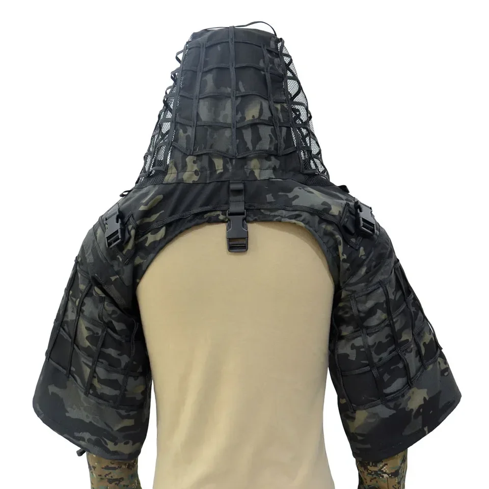 Taktický ostreľovač Ghillie Suit Airsoft Lightweight Ghillie Hood Camo Strelec Shooting Ghillie Jacket