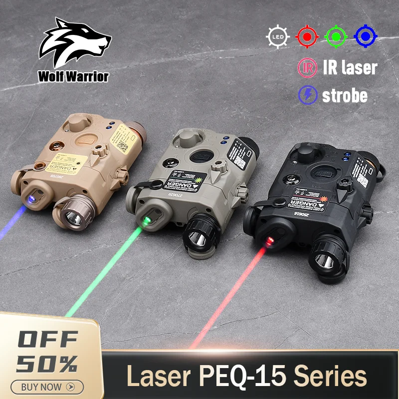 Taktický PEQ 15 Red Green Blue Dot Laser Indikátor IR zbraň Scout LED LED FILD 20 mm poľovnícka baterka